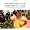 In The Media: Serena Williams' 2019 Met Gala Gown Was Brighter Than The Pink Carpet — And She Had The Shoes To Match