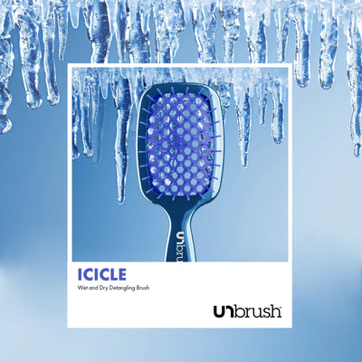 UNbrush Detangling Hair Brush Mini Chrome - Icicle