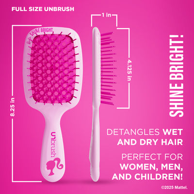 UNbrush Barbie Shine Bright - Detangling Brush