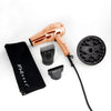 Platform 1900 Rose Gold Chrome Hair Dryer with attachments and carrying bag